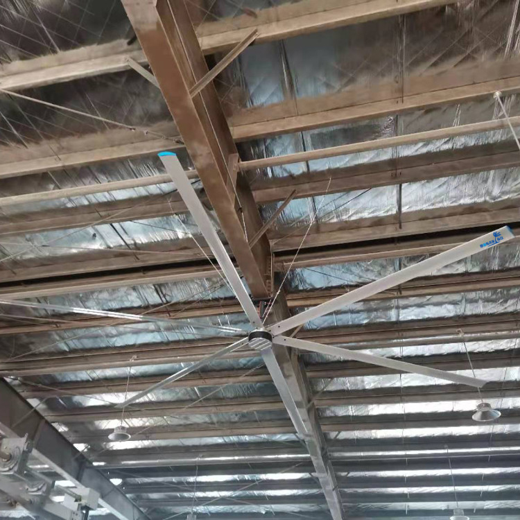 金属産業用天井扇風機 大面積1400m2 空気流量420000m3/h