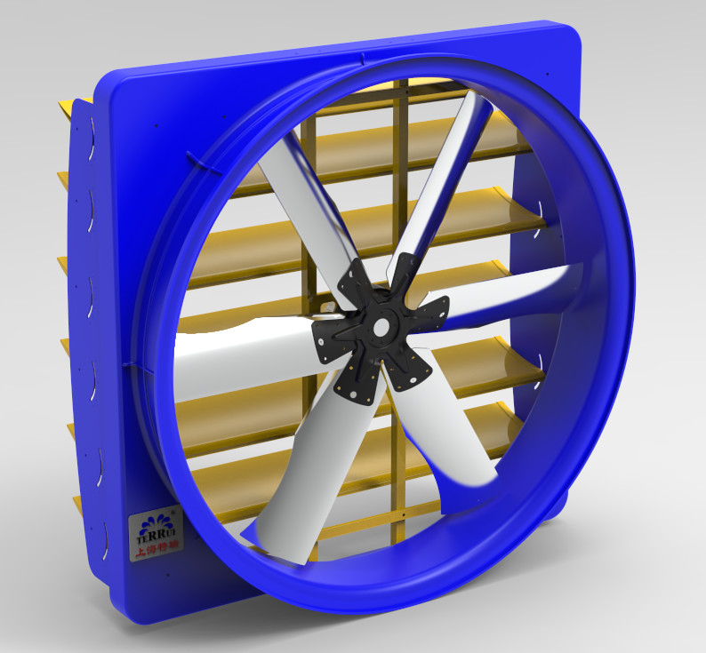 現代の家畜換気扇 2kW 6.2m/s 鳥類冷却のための風速