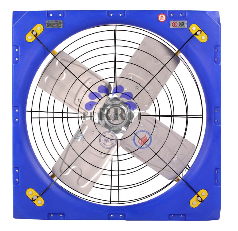 最大風量27000m3/h、入力電力410Wの家畜用換気ファン38台