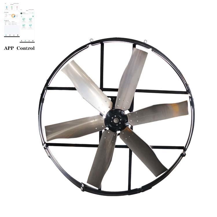 2000W 72 パネルファン IP55 保護レベルと 345r/min 産業排気ガス回転速度