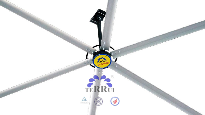 7300mm/24FT 工業用天井扇風機 高気量/W 9.53m3/min 工業環境