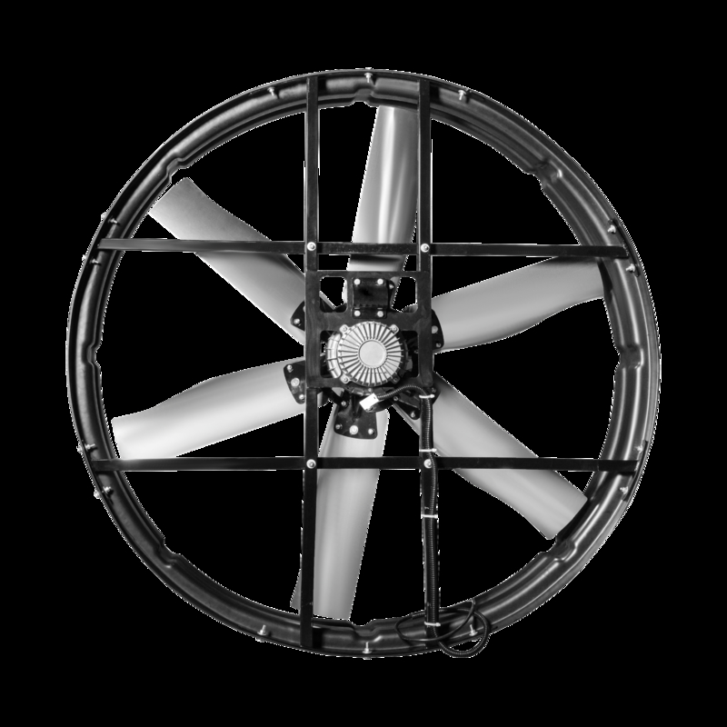 2000W 72 パネルファン IP55 保護レベルと 345r/min 産業排気ガス回転速度